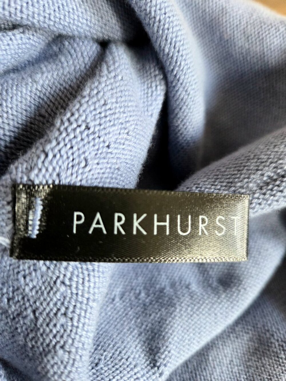 Parkhurst 100% cotton blue hat with floral design on the side. - Picture 7 of 8